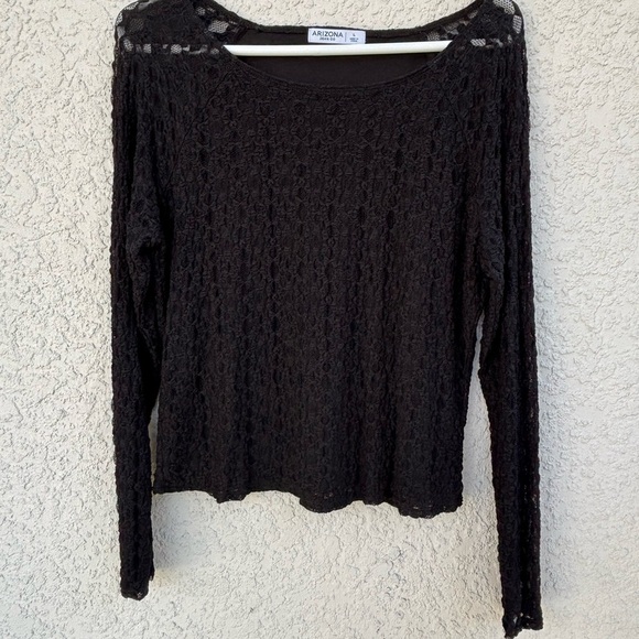 Arizona Jean Company Black‎ Lace Crop Top - Picture 2 of 9